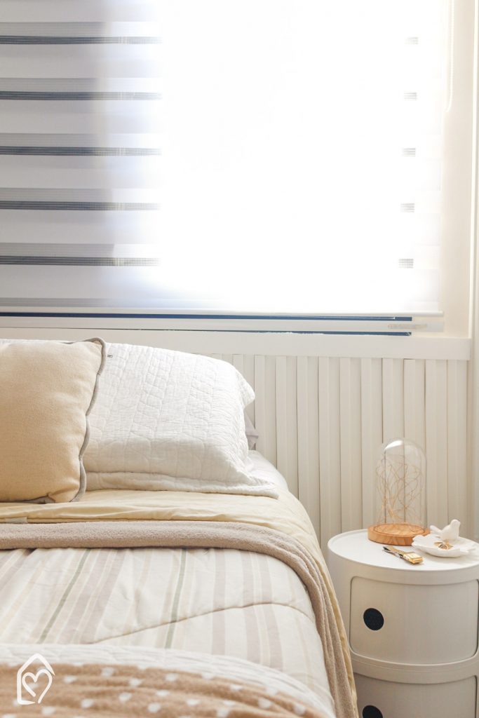 Antes e depois do quarto com painel ripado - Casa das Amigas-3