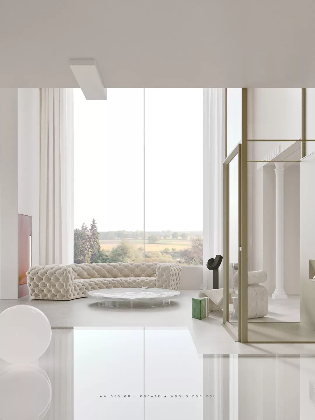 平衡几何与色彩的私宅空间-18