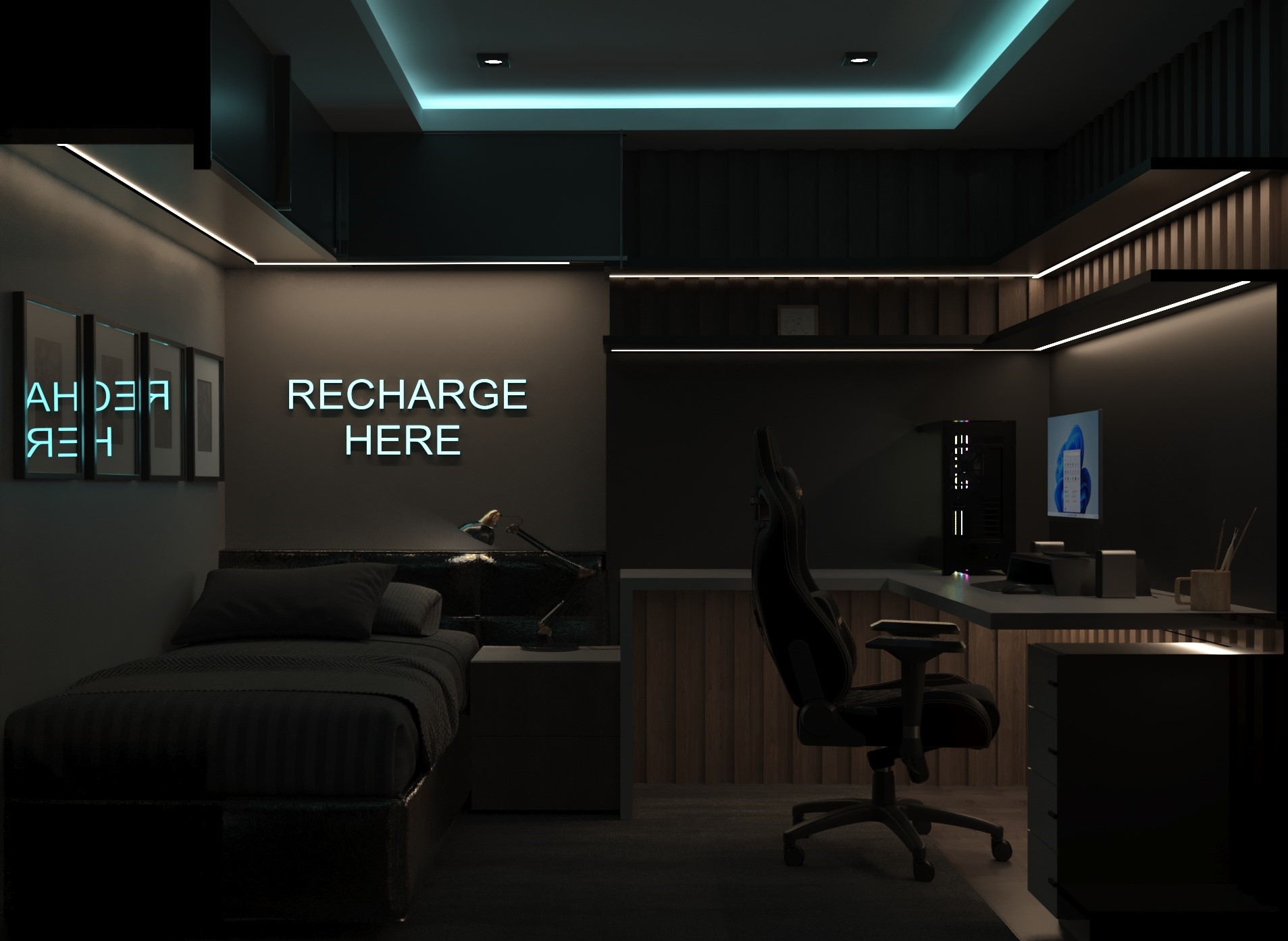 Genç Yatak Odası Tasarımı/ Teen Bedroom Design-7