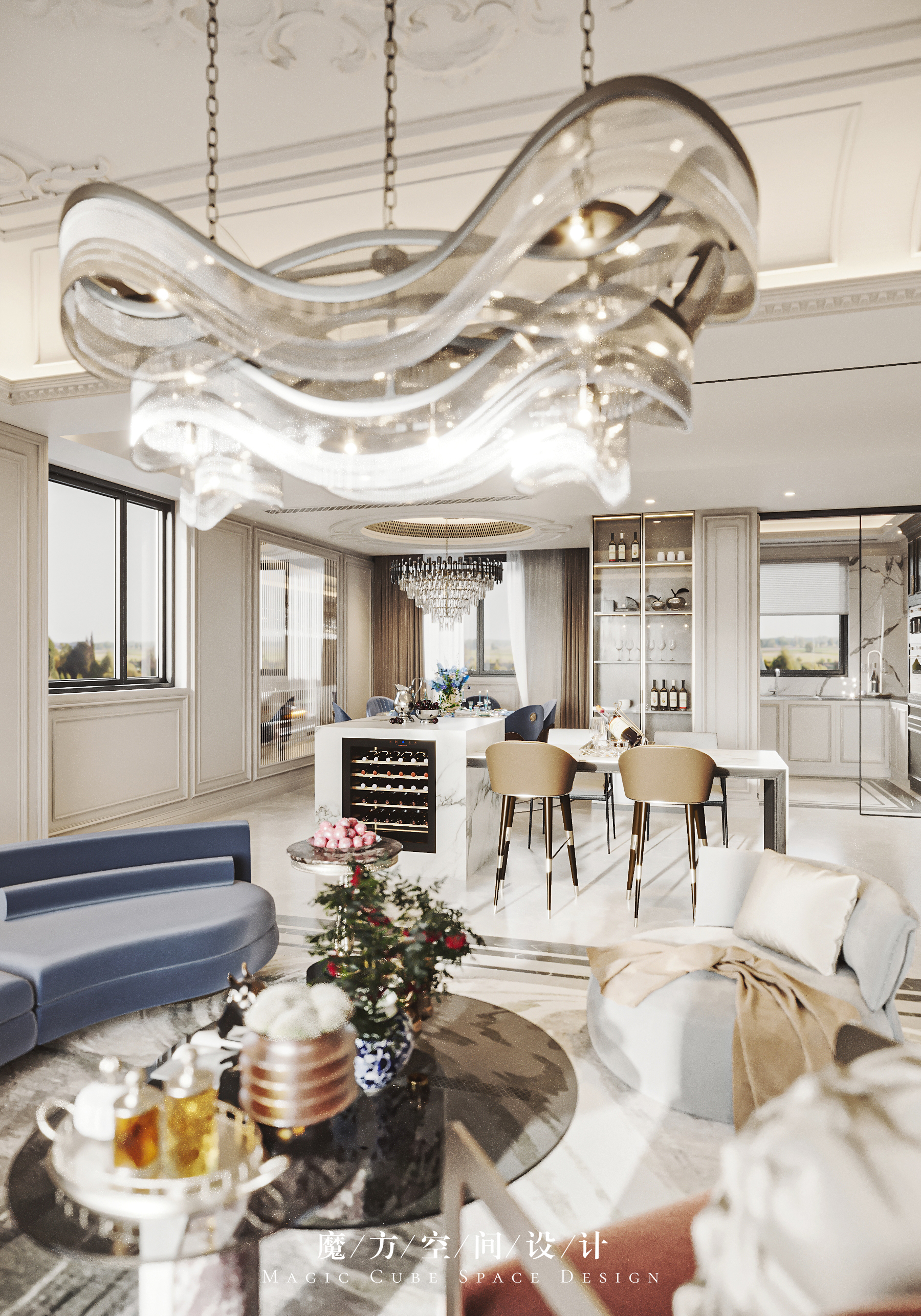 北京•法式复古别墅项目丨中国北京丨魔方空间设计-13