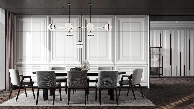 现代简约轻奢风格 | 混搭元素打造高级感大宅-28