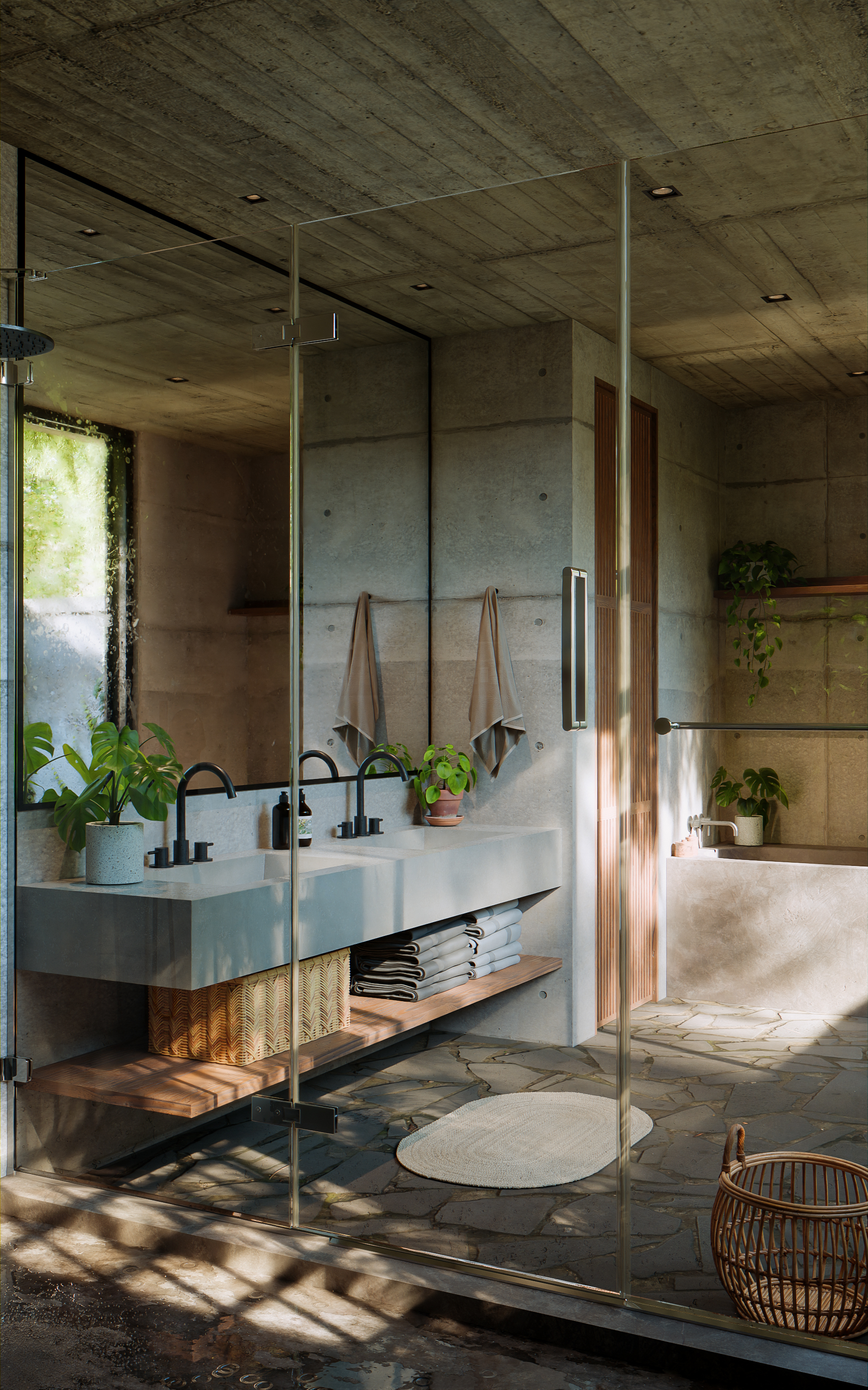 Concrecte可能拼写错误，正确的可能是Concrete ，Concrete bathroom可译为混凝土浴室 丨加拿大-7