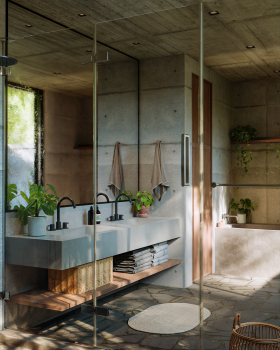 Concrecte可能拼写错误，正确的可能是Concrete ，Concrete bathroom可译为混凝土浴室 丨加拿大