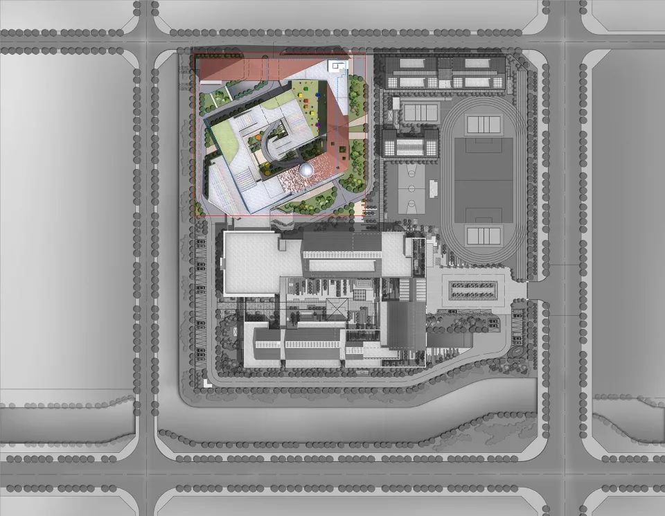 乐清育英寄宿学校 | 螺旋体建筑的丰富空间与创新教育理念-11