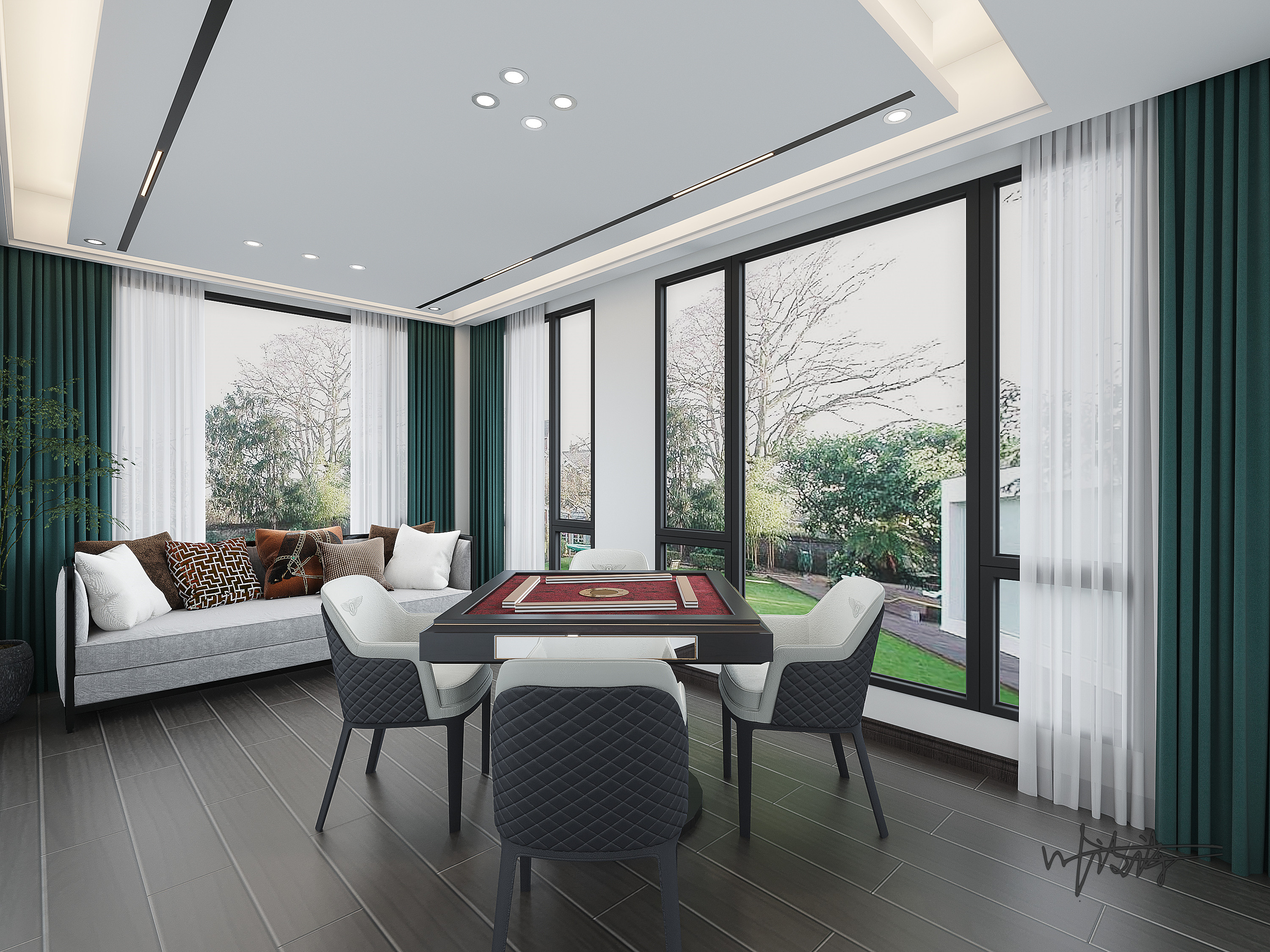 现代风|素雅家宅，生活空间的一体两面                     -3