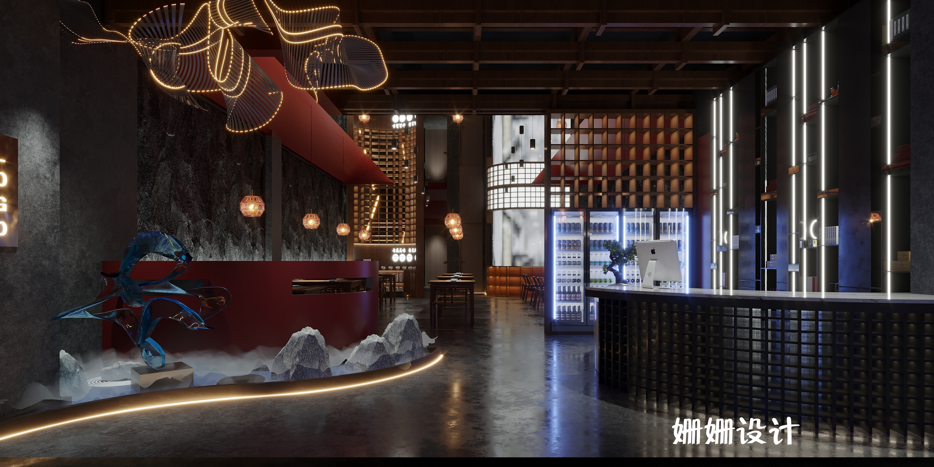 羊先生高端餐厅--餐饮空间-2