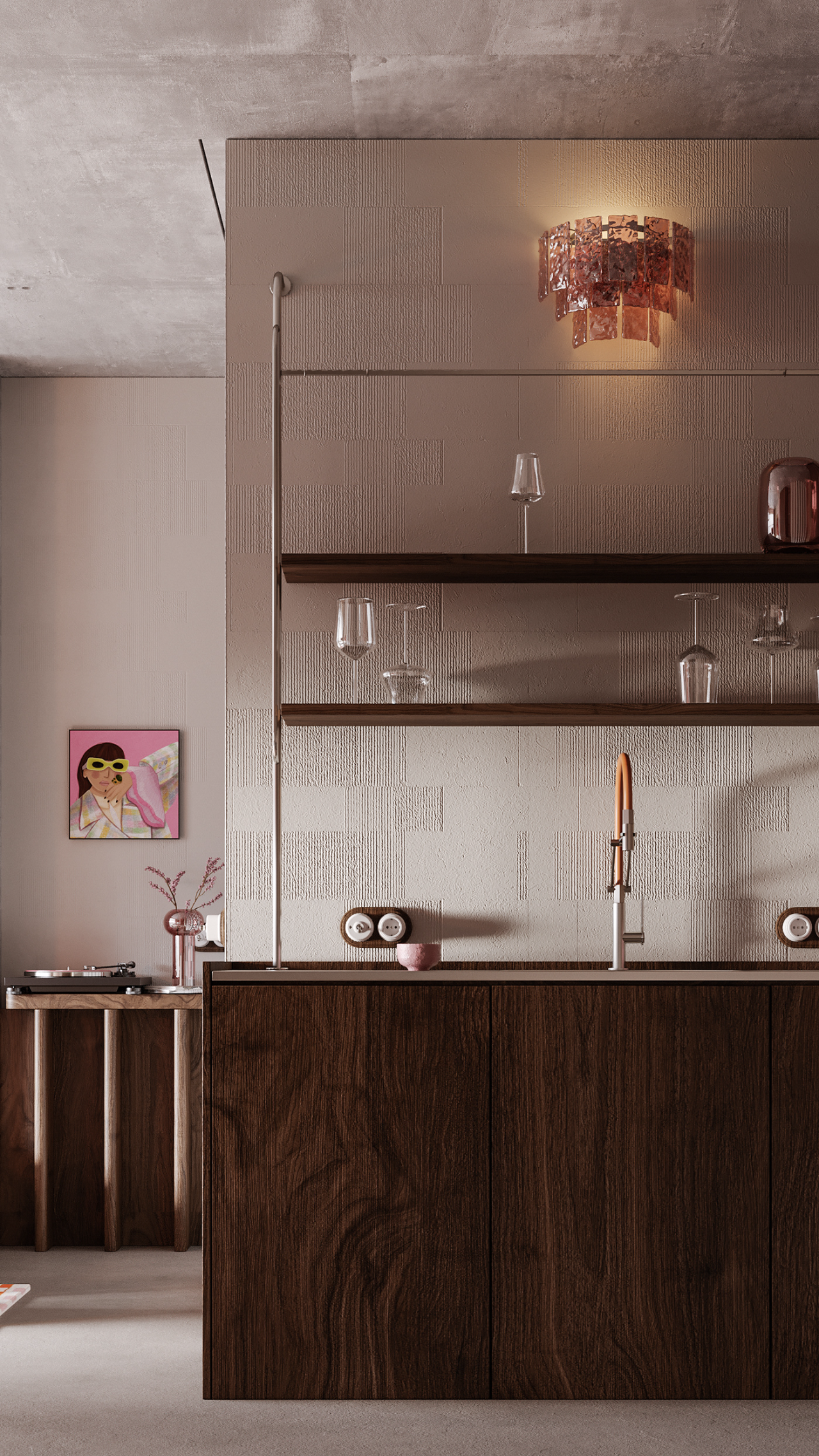 34㎡一室户粉色调温馨公寓丨Oli Moskalets-31