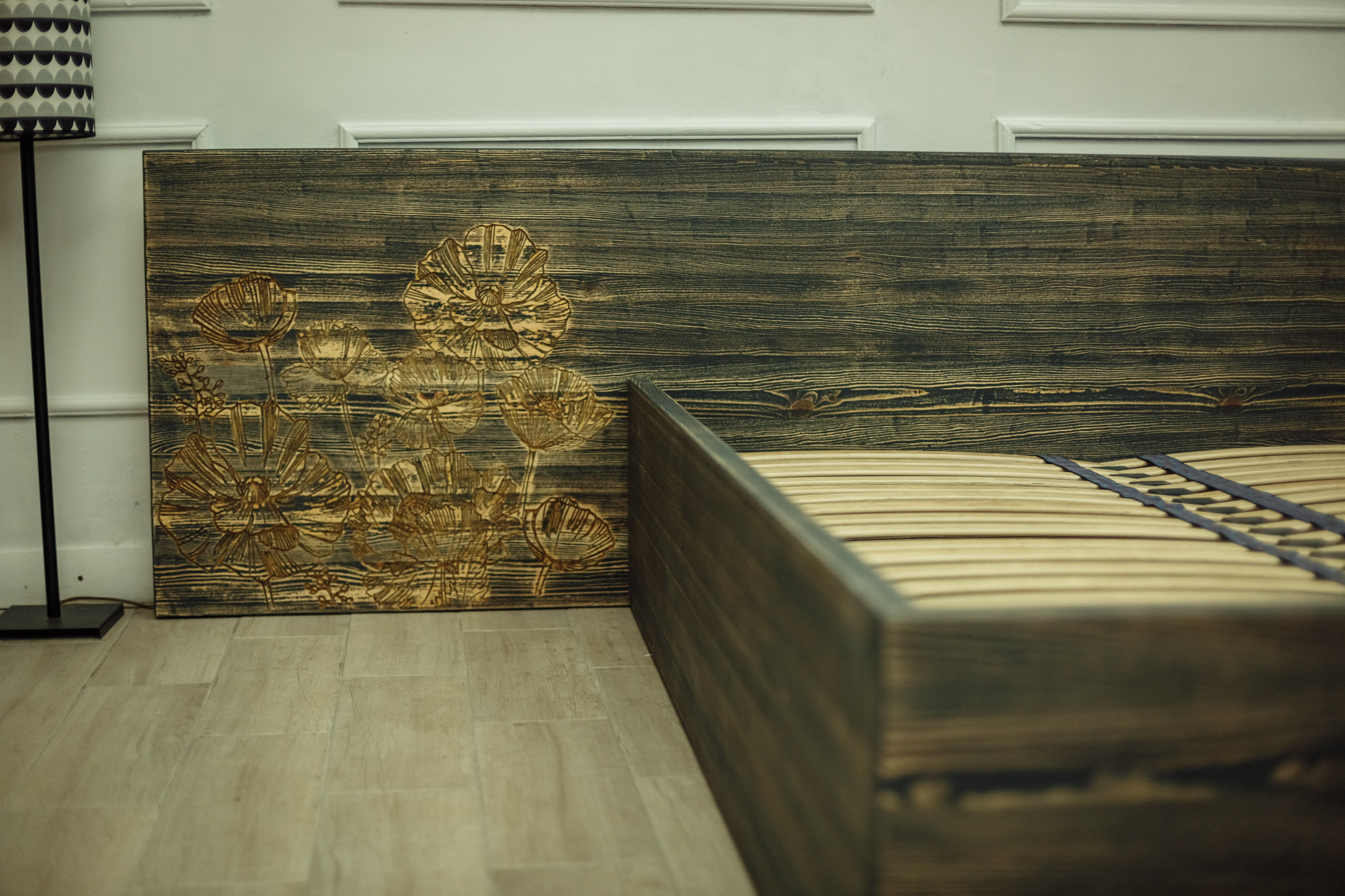 实木床(田野罂粟)卧室套装设计-15