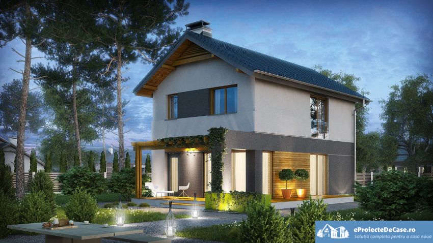 现代带阁楼房屋设计案例-8