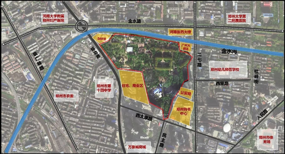 郑州人民公园“拆墙透绿”打造城园一体空间丨中国郑州-3
