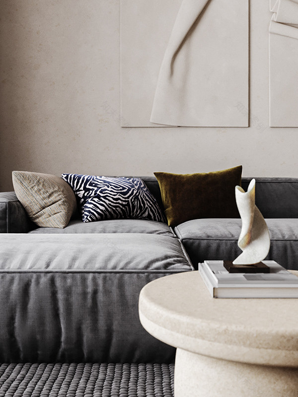 带黑樱桃元素的现代客餐厅设计项目-11