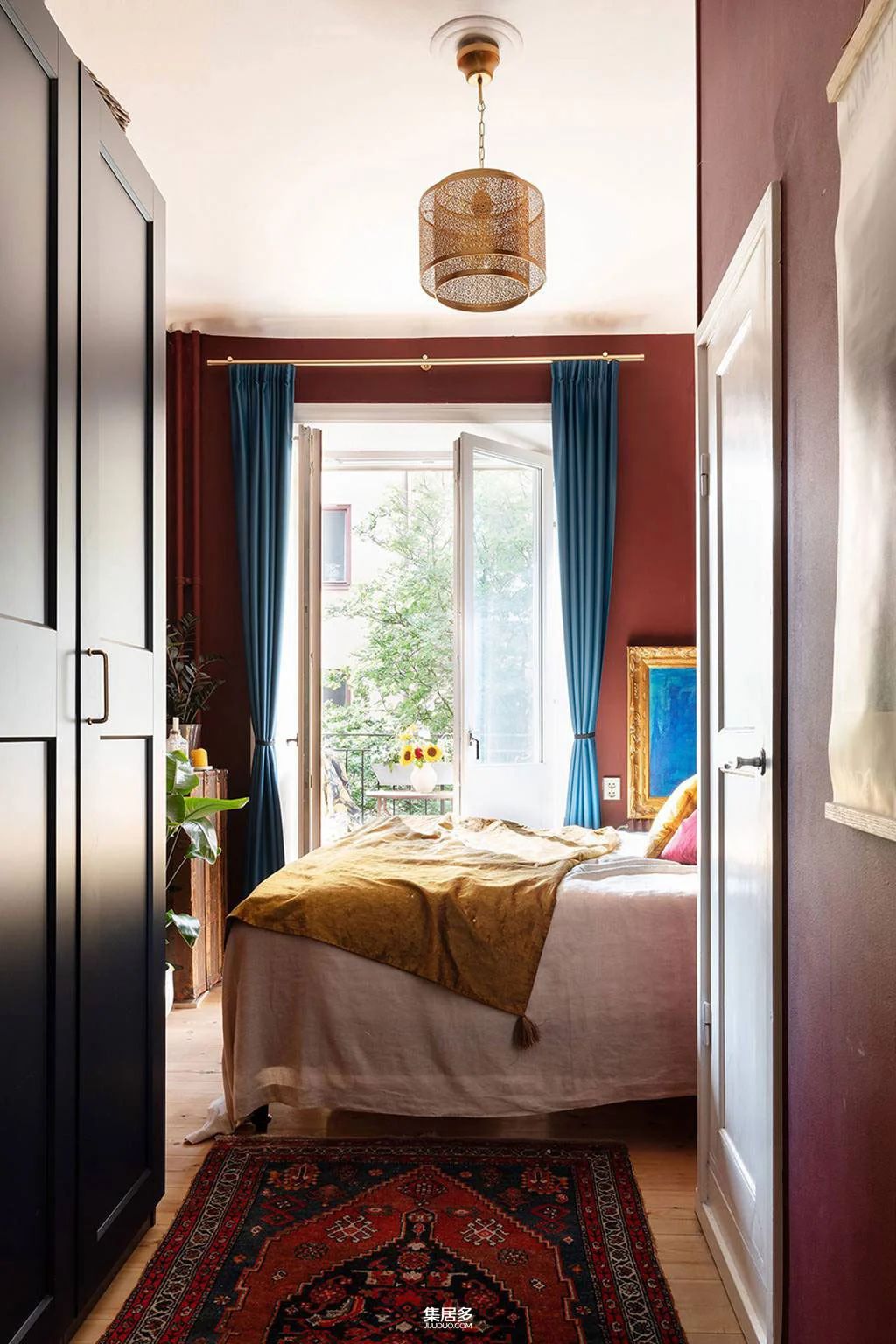 绿色调斯堪的纳维亚时尚公寓：舒适与复古的完美结合（45平方米）-24