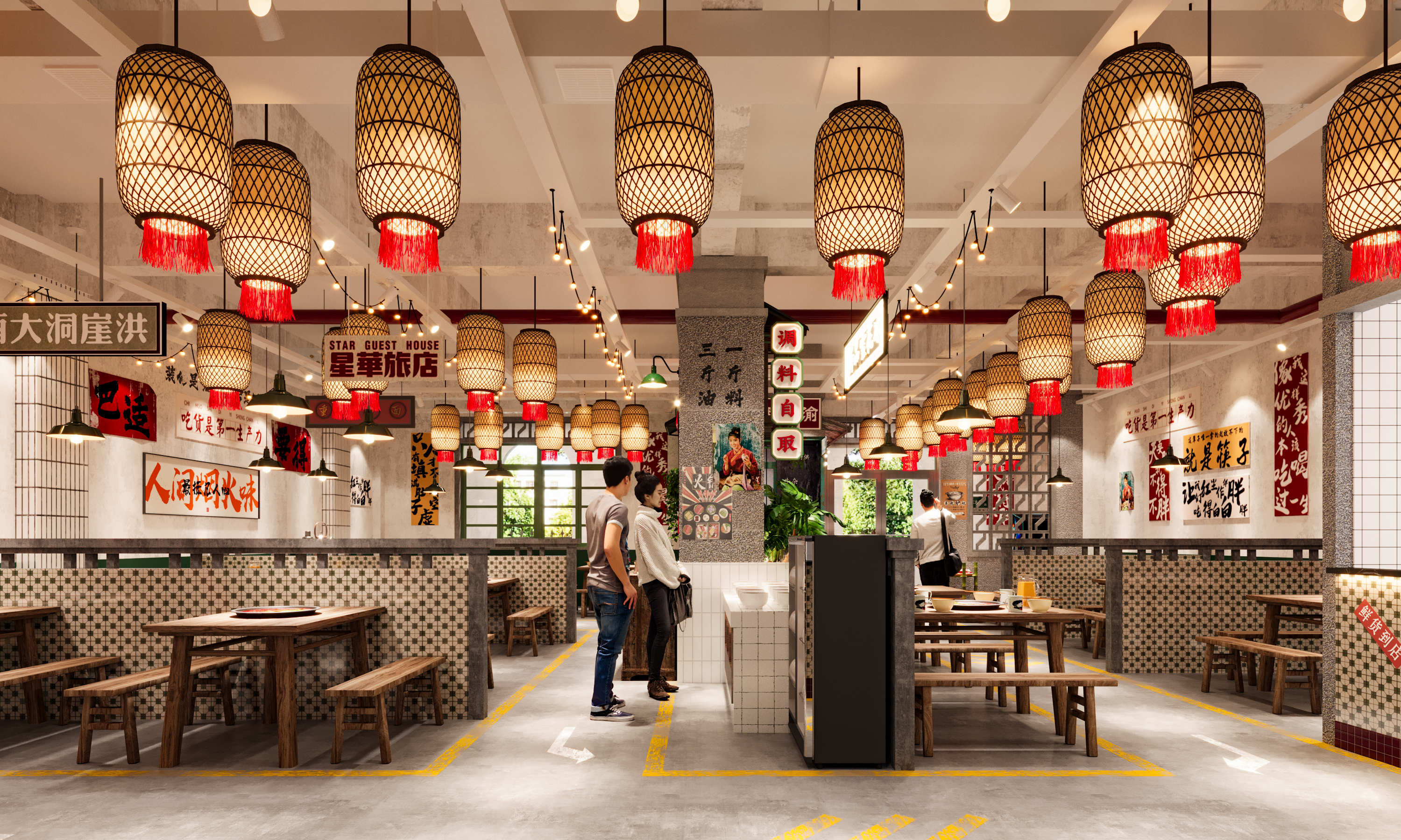 200平方火锅店设计-8