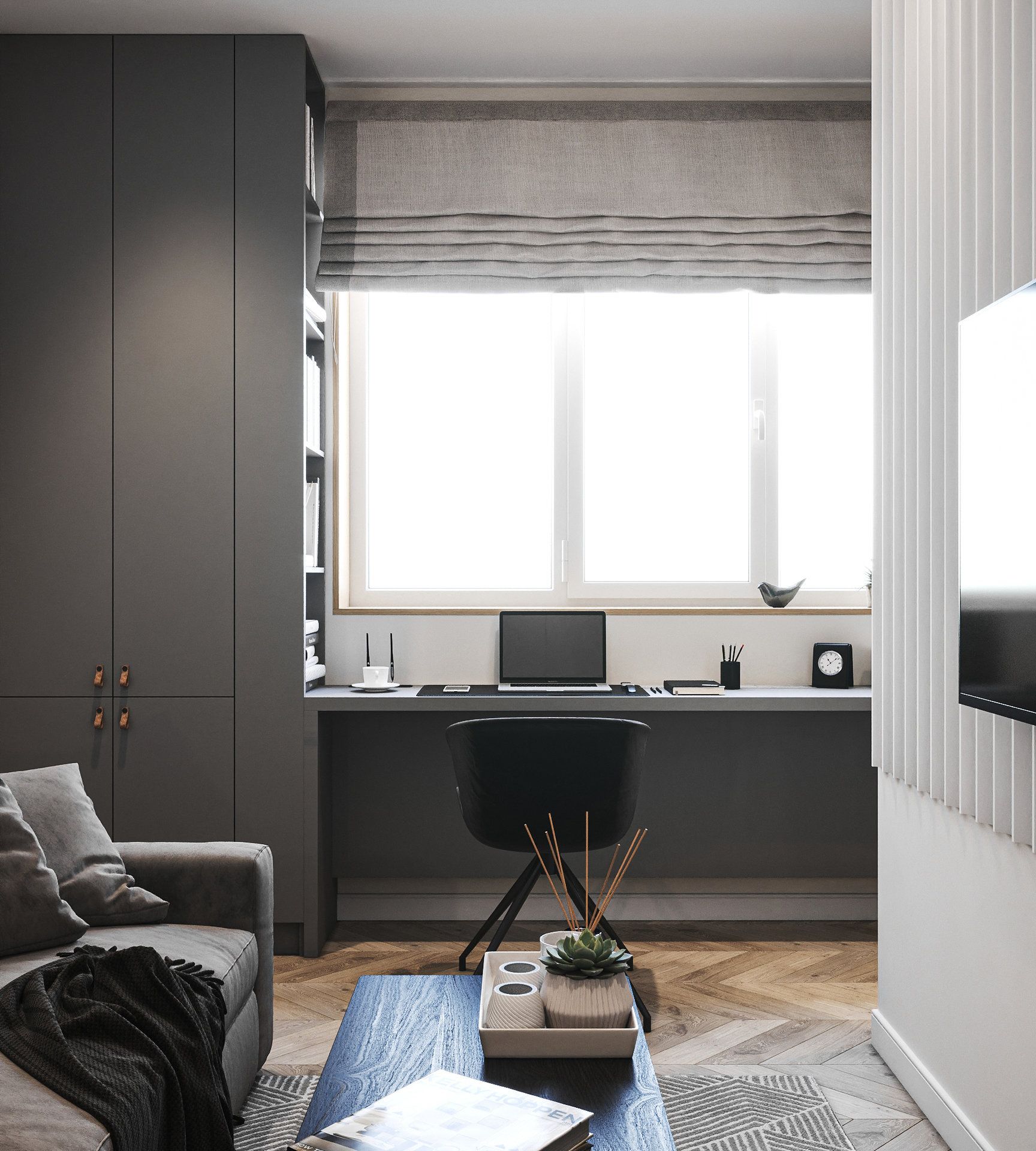 52平米两居室公寓设计项目丨Юля Чернова-15