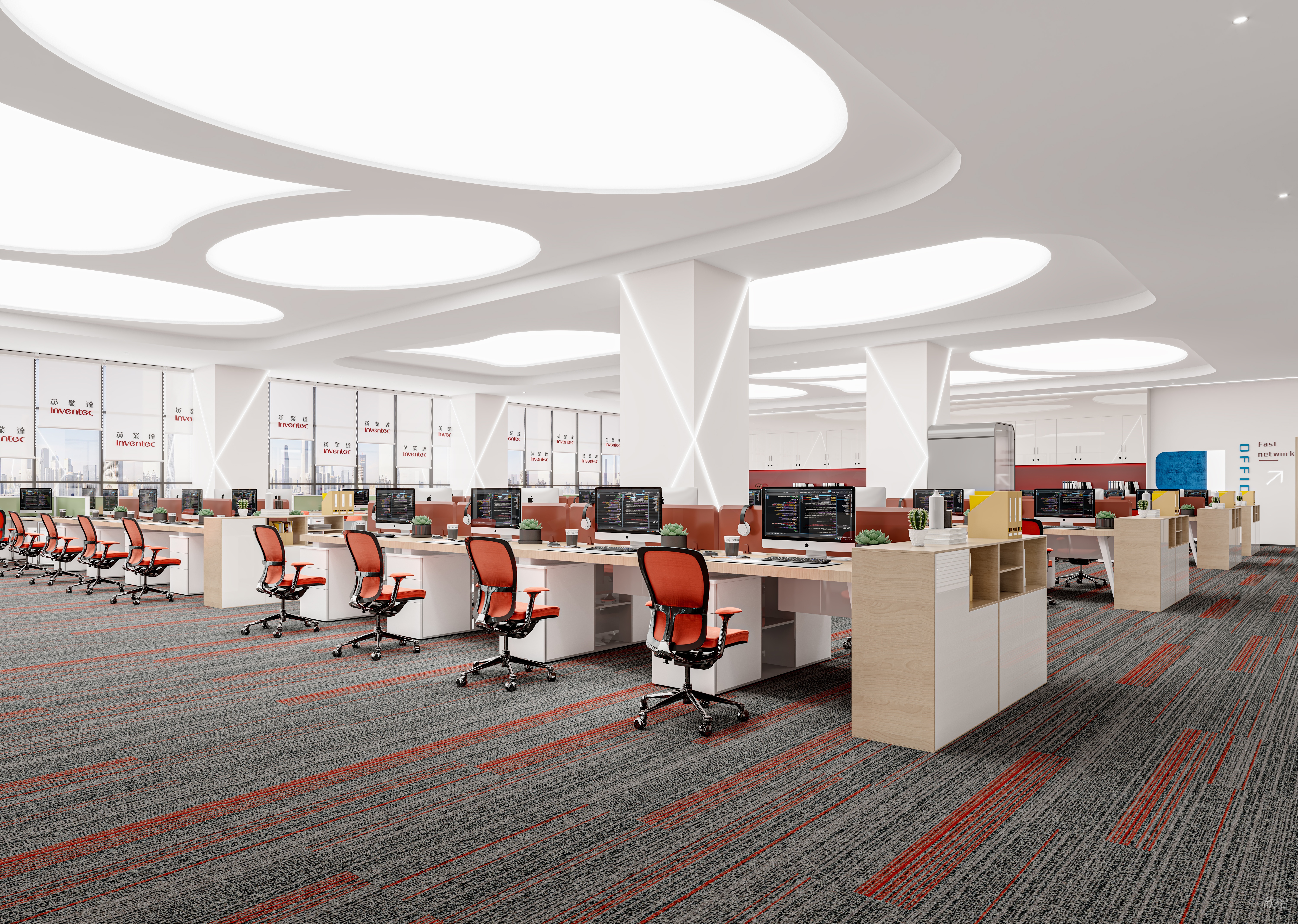 明快与舒适化的办公空间--多元灵活、人文为先-2