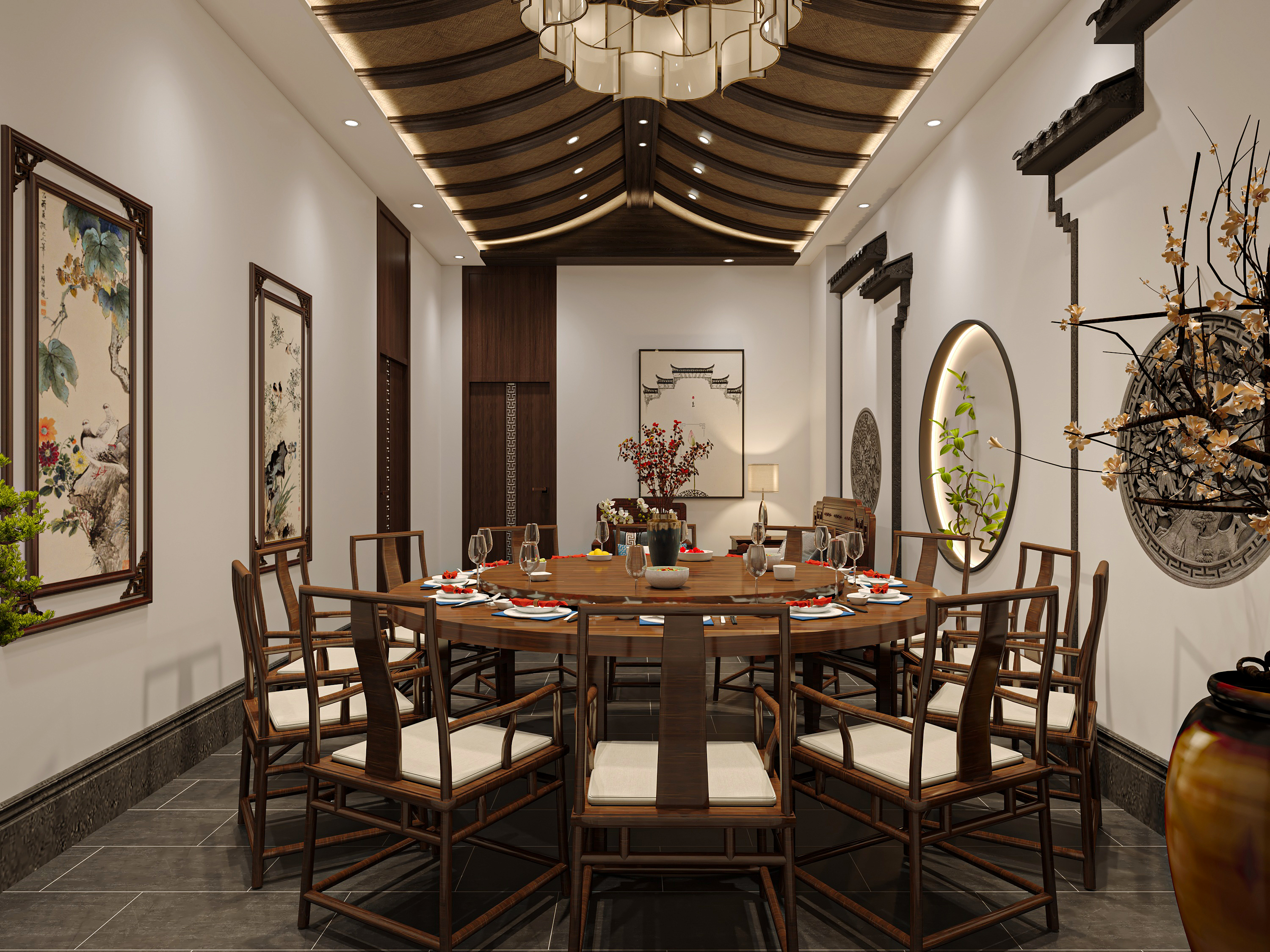 中餐厅设计|徽派建筑古风餐厅-18