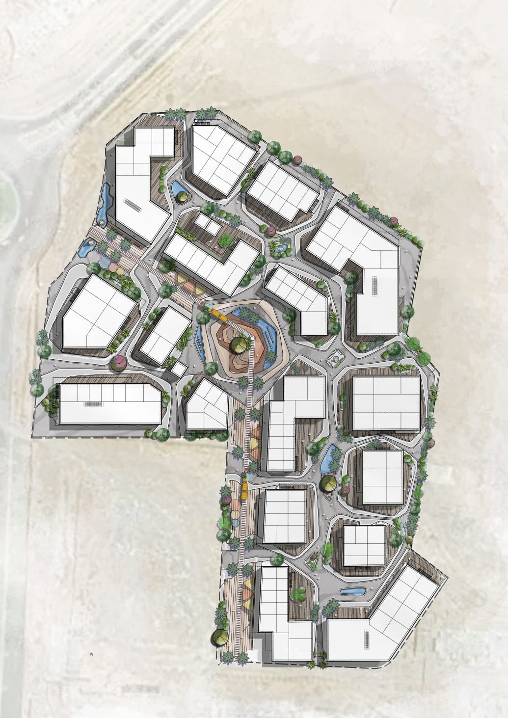 Luxurious hotel adjacent commercial strip zone-0