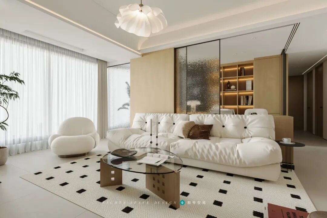 OriginalDesign|钢旅蓝郡142m²，只需一面玻璃半墙，书房空间手到擒来，还不影响通风采光！-44