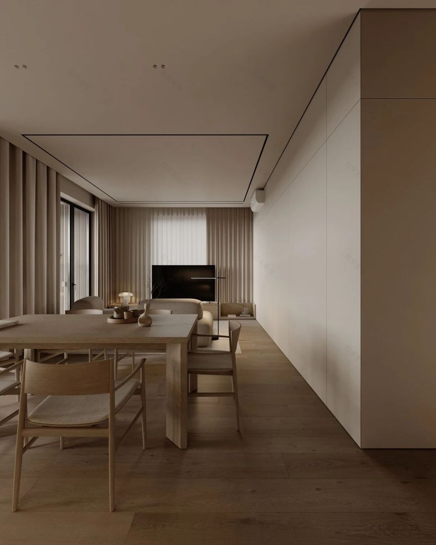 76㎡原木系奶油风极简空间设计丨哈萨克斯坦阿拉木图丨Ursa Studio-19