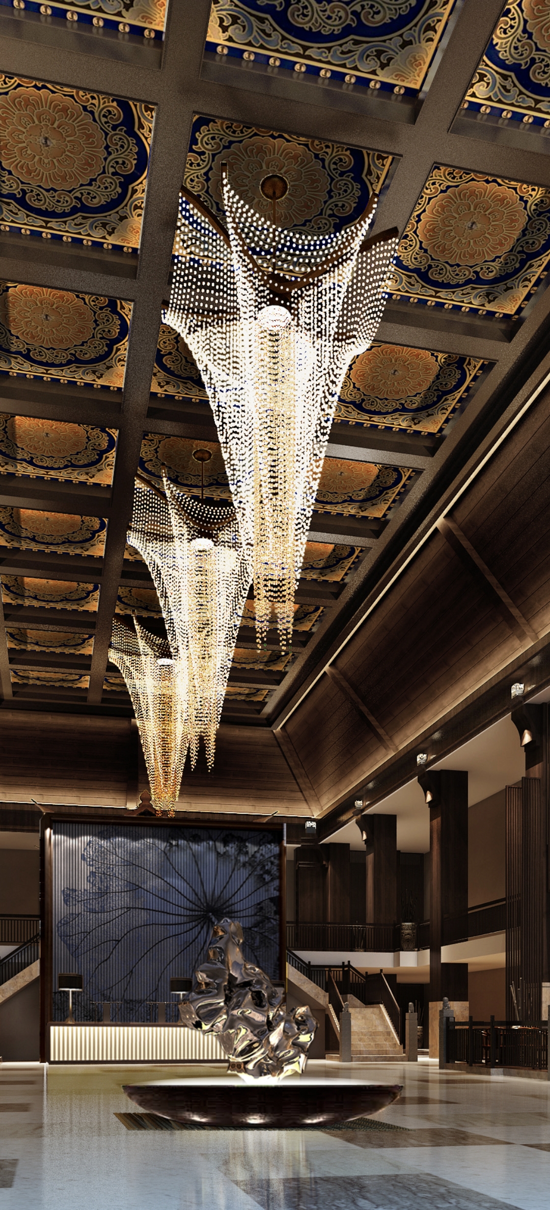 演艺厅大堂空间设计 | 线象空间之禧上装饰全案-6