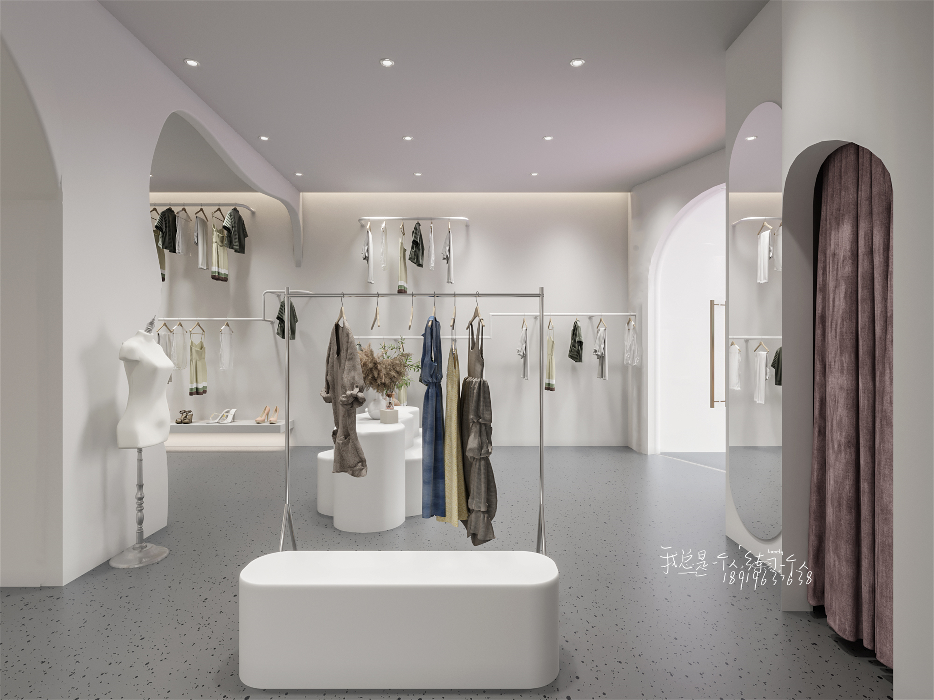 极简现代服装店设计-5