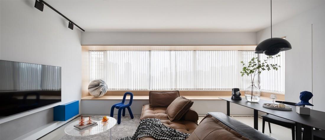 上北设计 | 蓝白之间 | 精装房的艺术变身-6