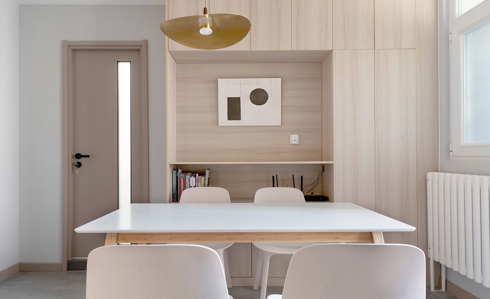 【久栖设计】46㎡学区房原木风，爆改餐厨一体，还能拥有三分离-1