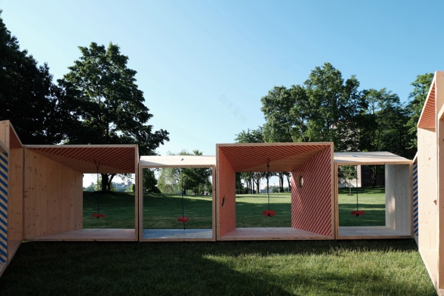 纽约回收木质展亭“Salvage Swings”-14