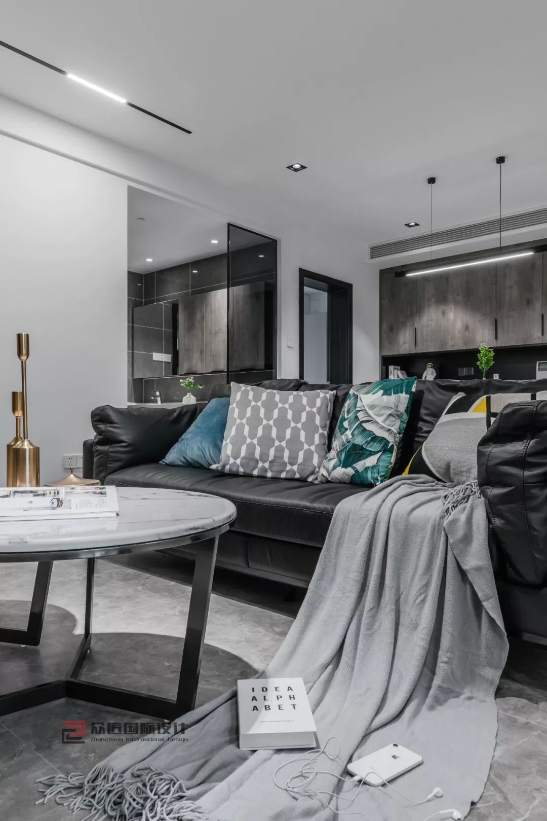 现代黑白灰格调的格林花园 120㎡设计-30