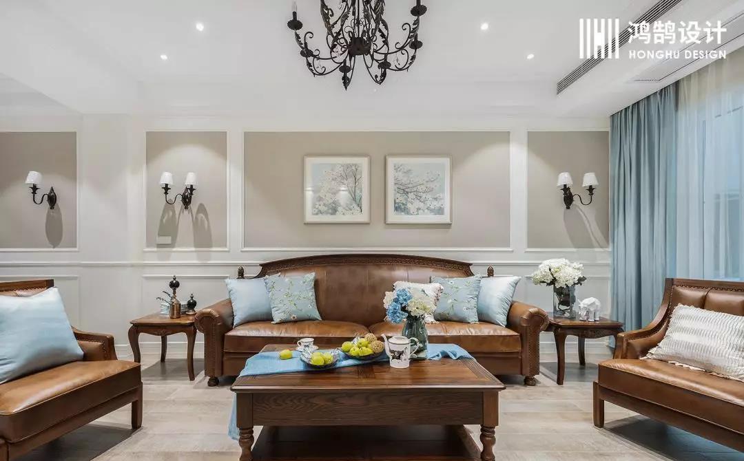 绍兴鸿鹄设计丨别墅优雅流年,温暖美式空间-11