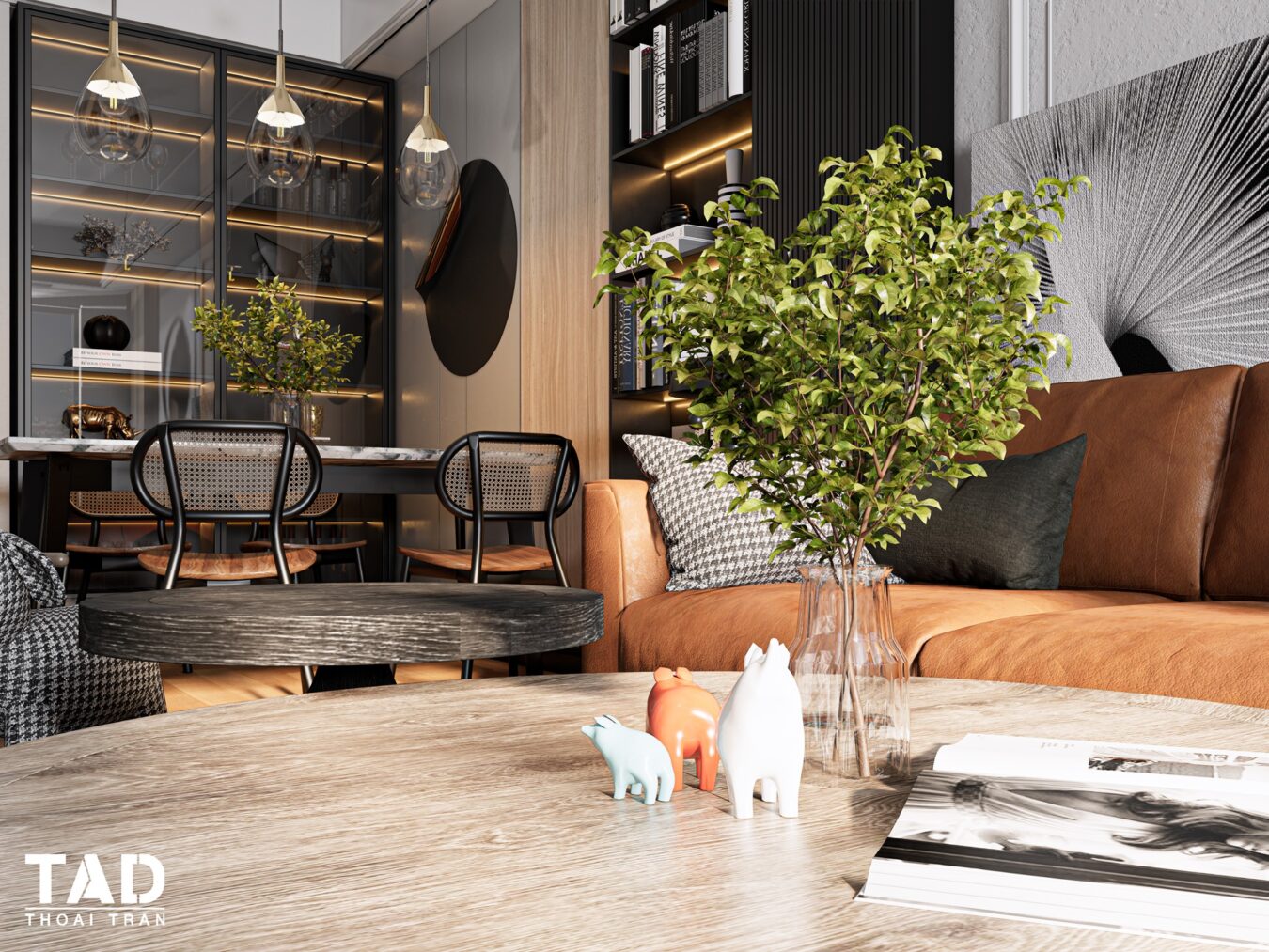 SketchUp室内客厅模型丨Thoai Tran-11