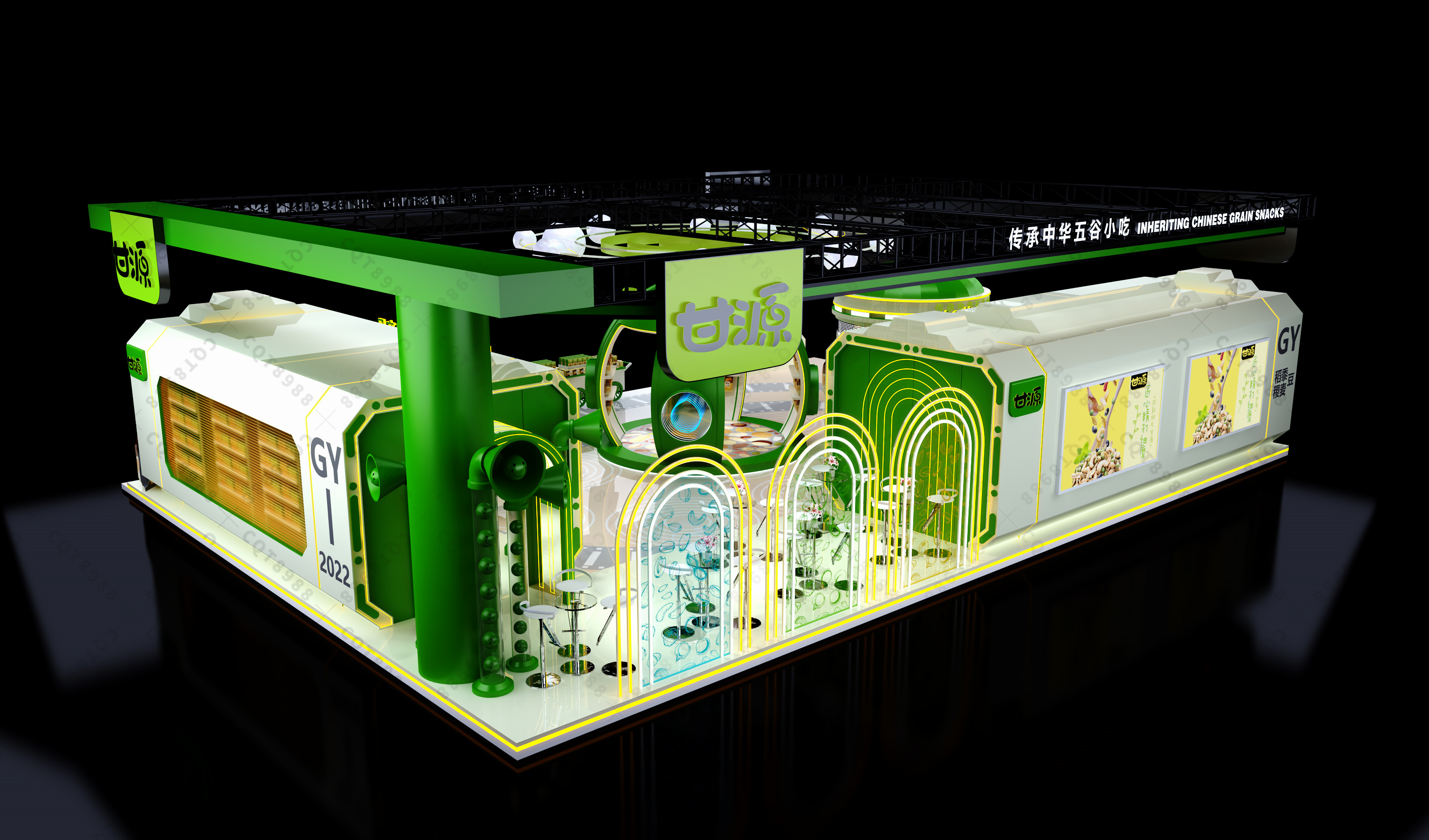 食品饮料展食博会,烘焙展SIAL全食展,餐饮加盟展设计-3