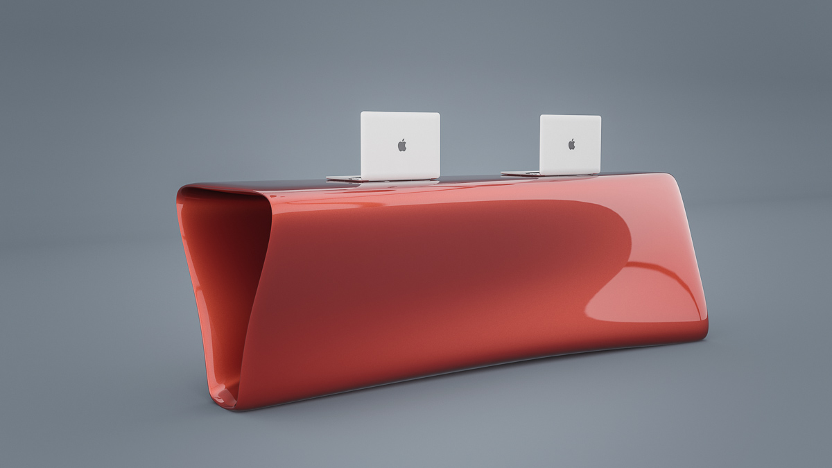 扭曲三角形的灵动接待台-7