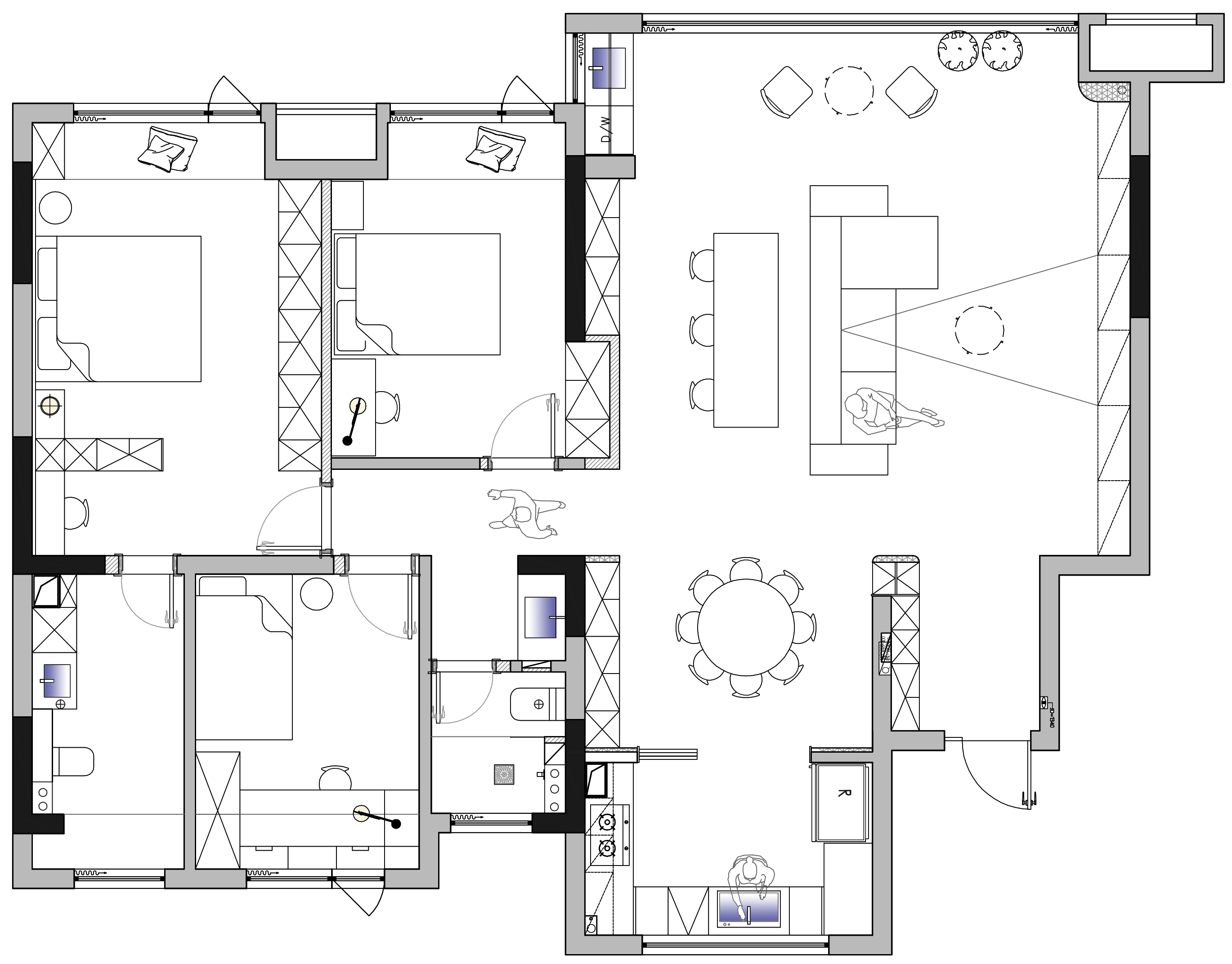 留白·私宅 ｜聆雨｜温润自然现代原木风-23