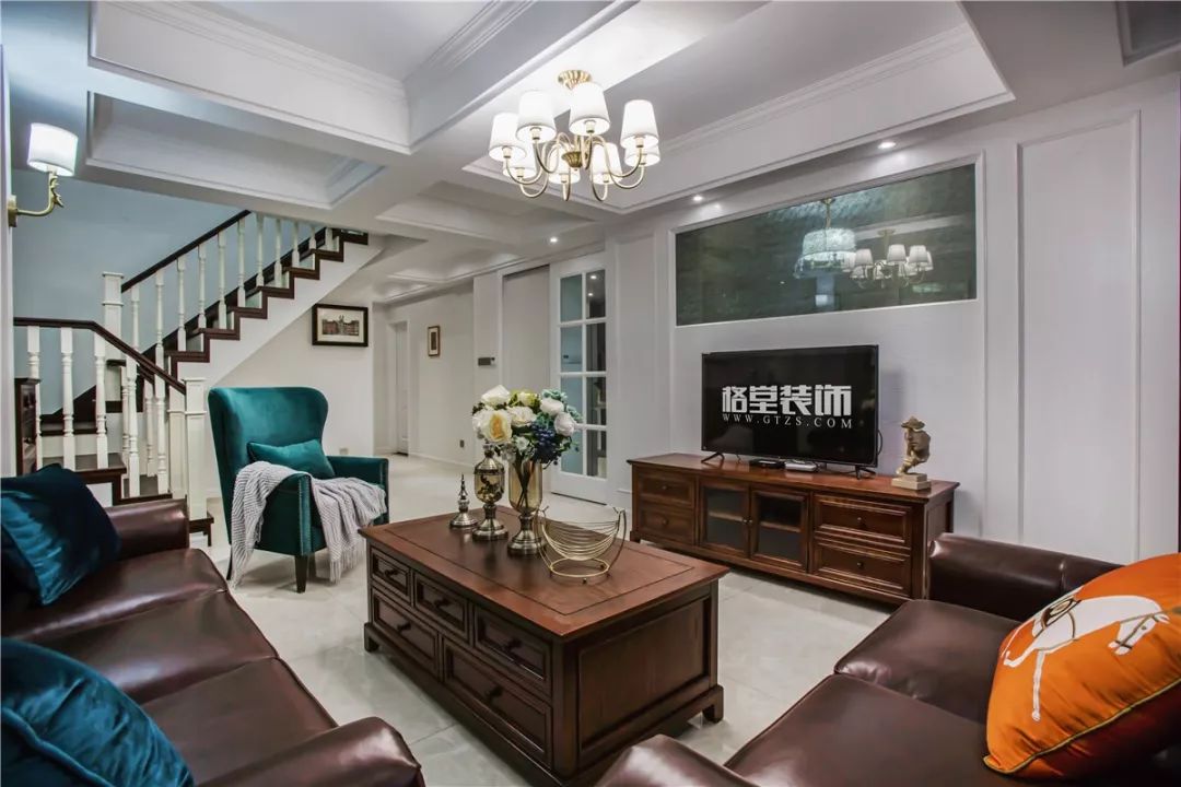 中梁首府美式复式小楼 | 温馨奢华,细节尽显美式风情-27