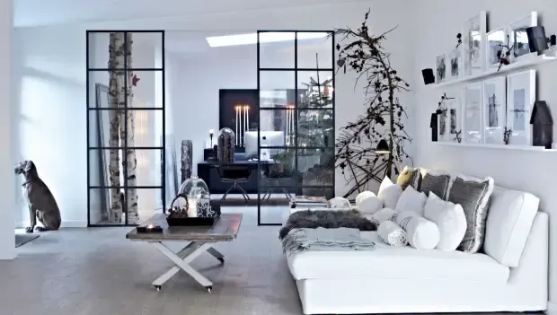 丹麦黑木屋里的自然圣诞-1