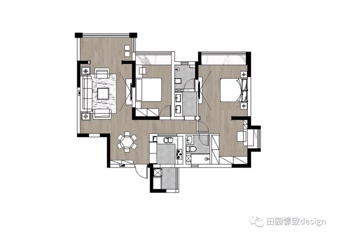 德阳望湖苑 100㎡自然留白空间设计-10