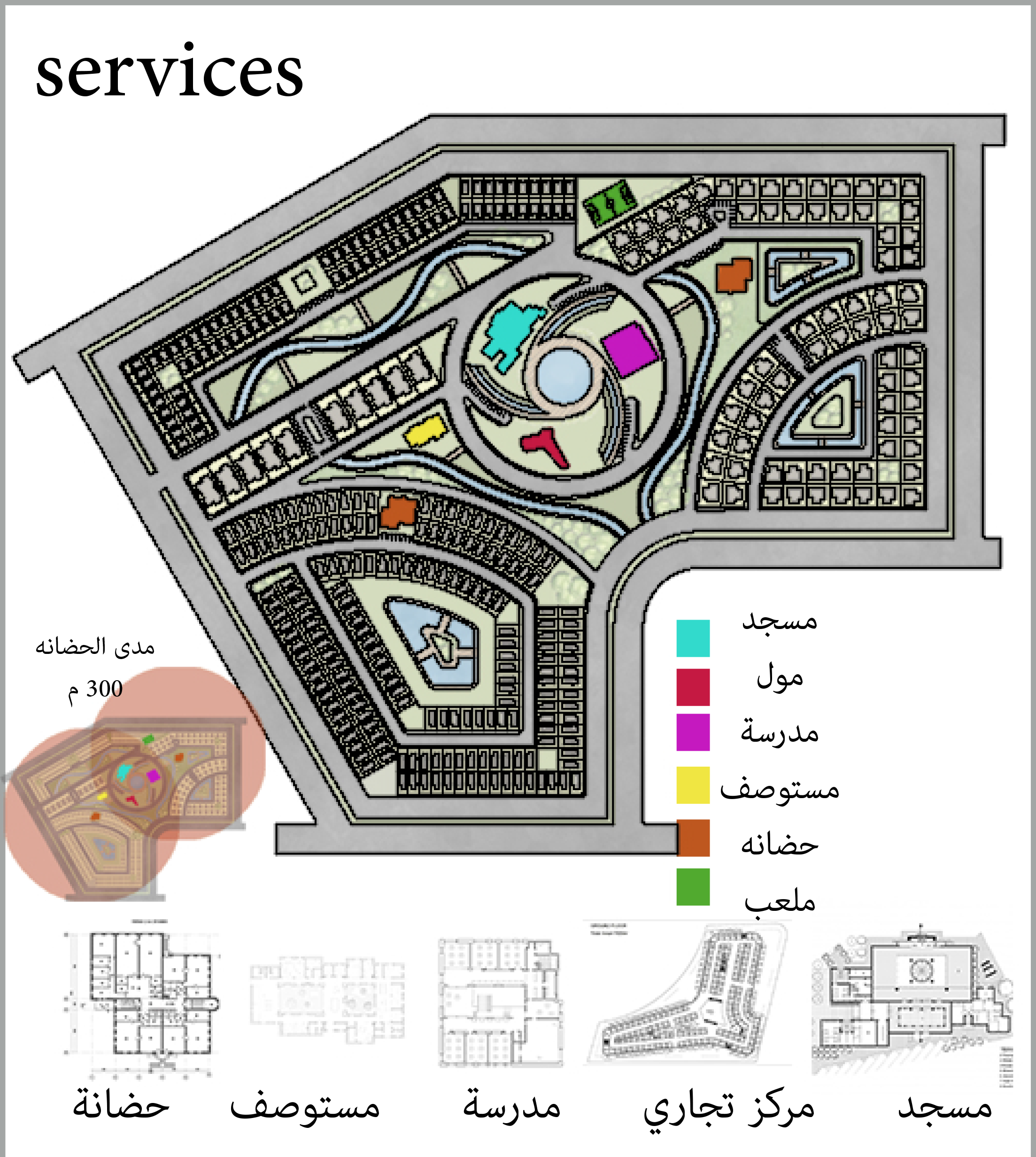 تصميم مجاورة سكنيه neighbourhood-8