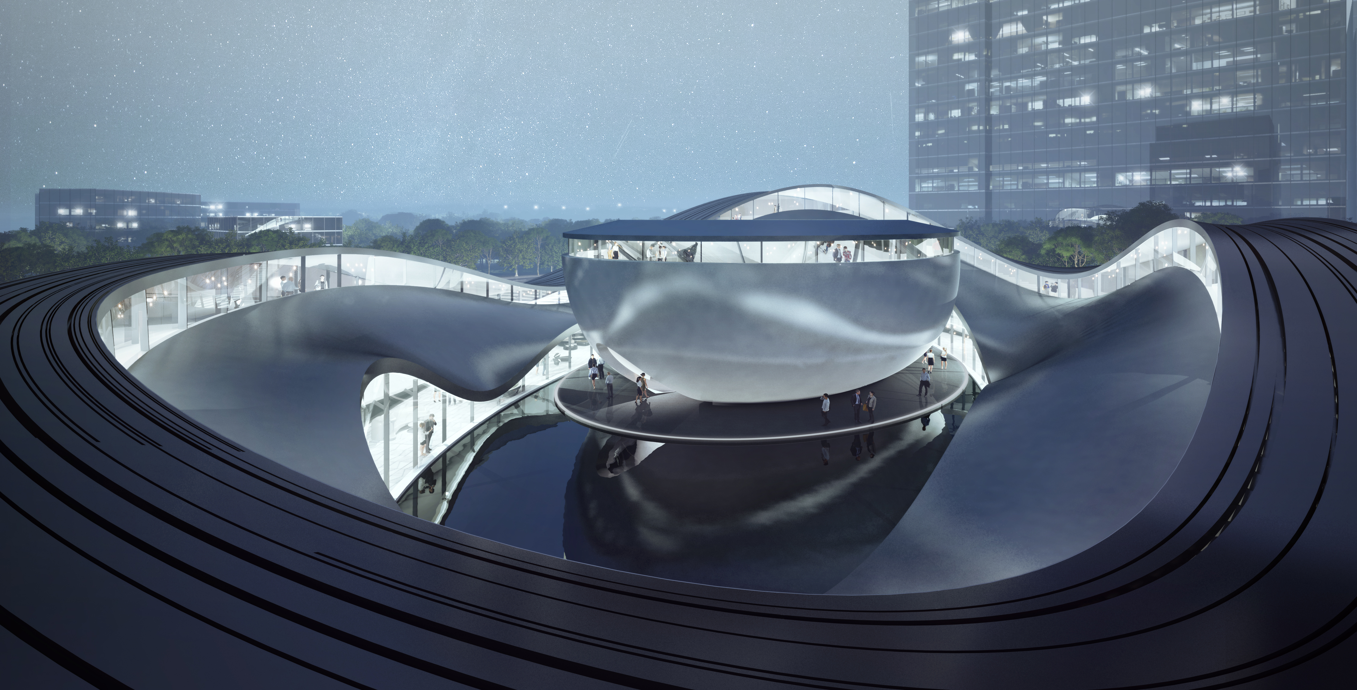 四川国际创新设计公园社区中心·能量碗 · BEHIVE Architects-21