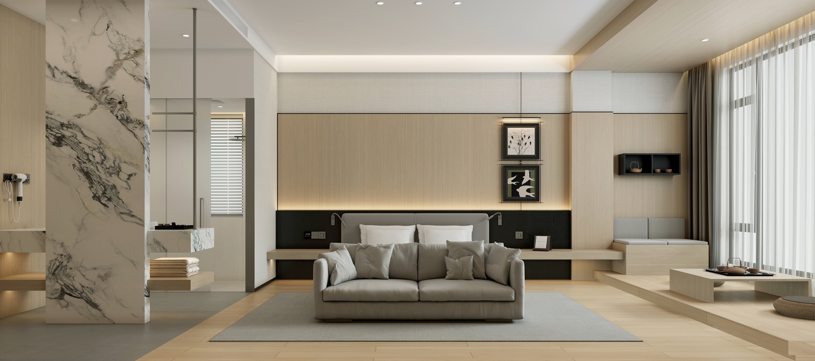 现代原木民宿&酒店设计效果-14