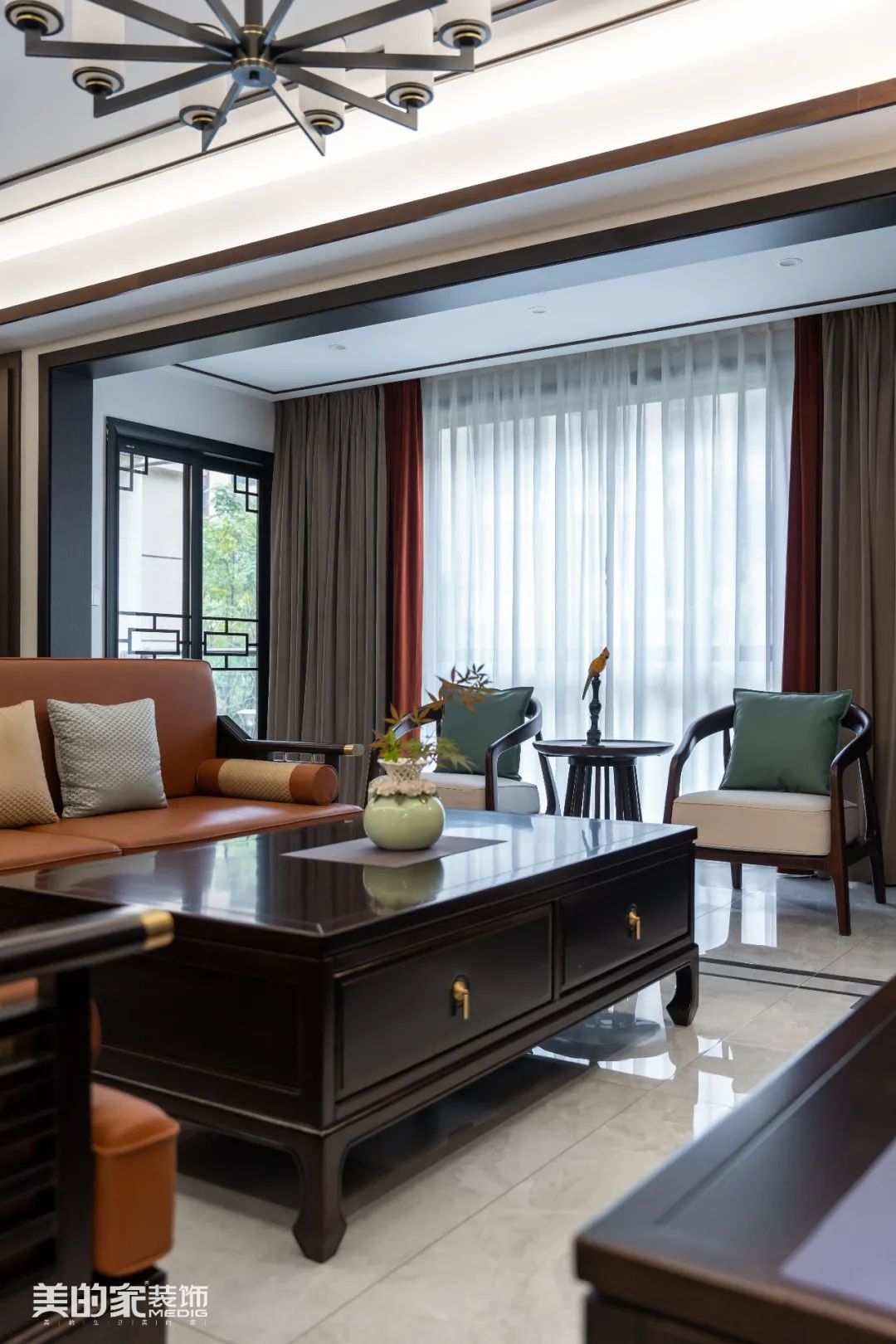 俊豪城西区新中式风格装修丨美的家装饰工程中心-56