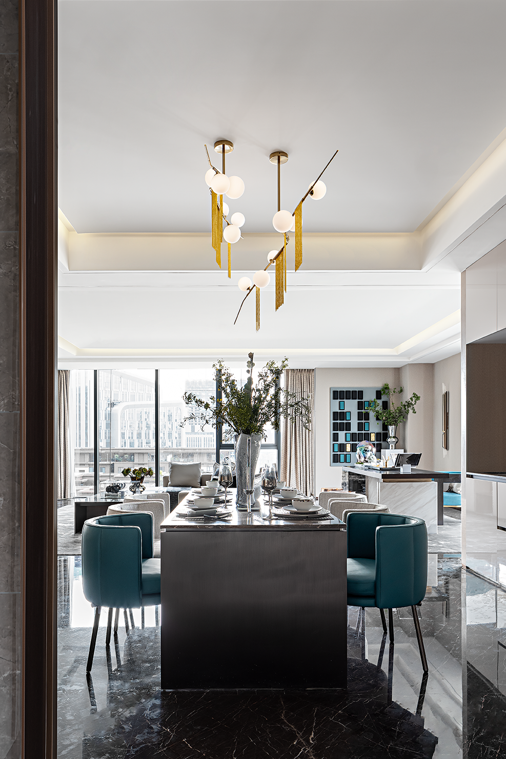 雕塑艺术与光影的奢华平层设计-20