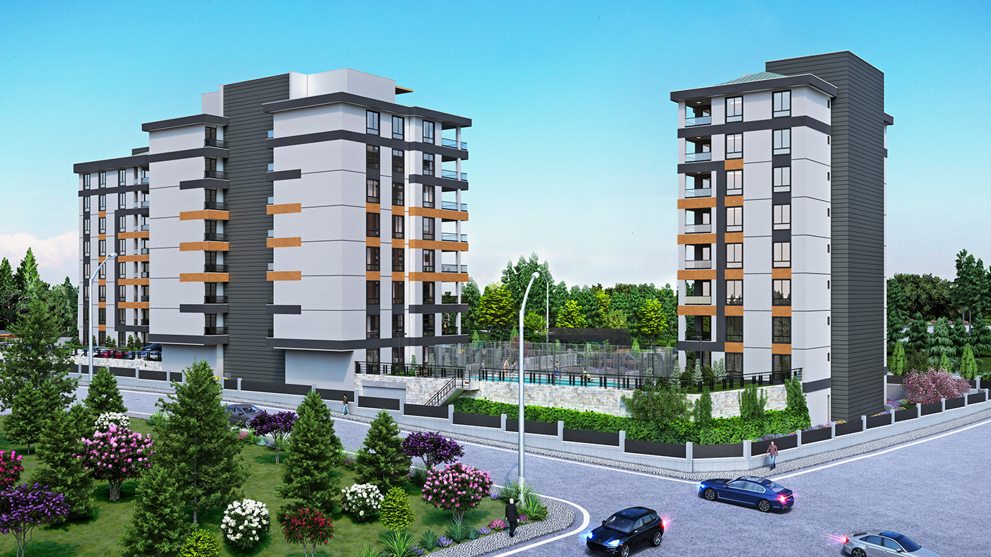 Anastasiya Gushchina丨公寓建筑丨Residential Exterior Design - Aniamtion-4