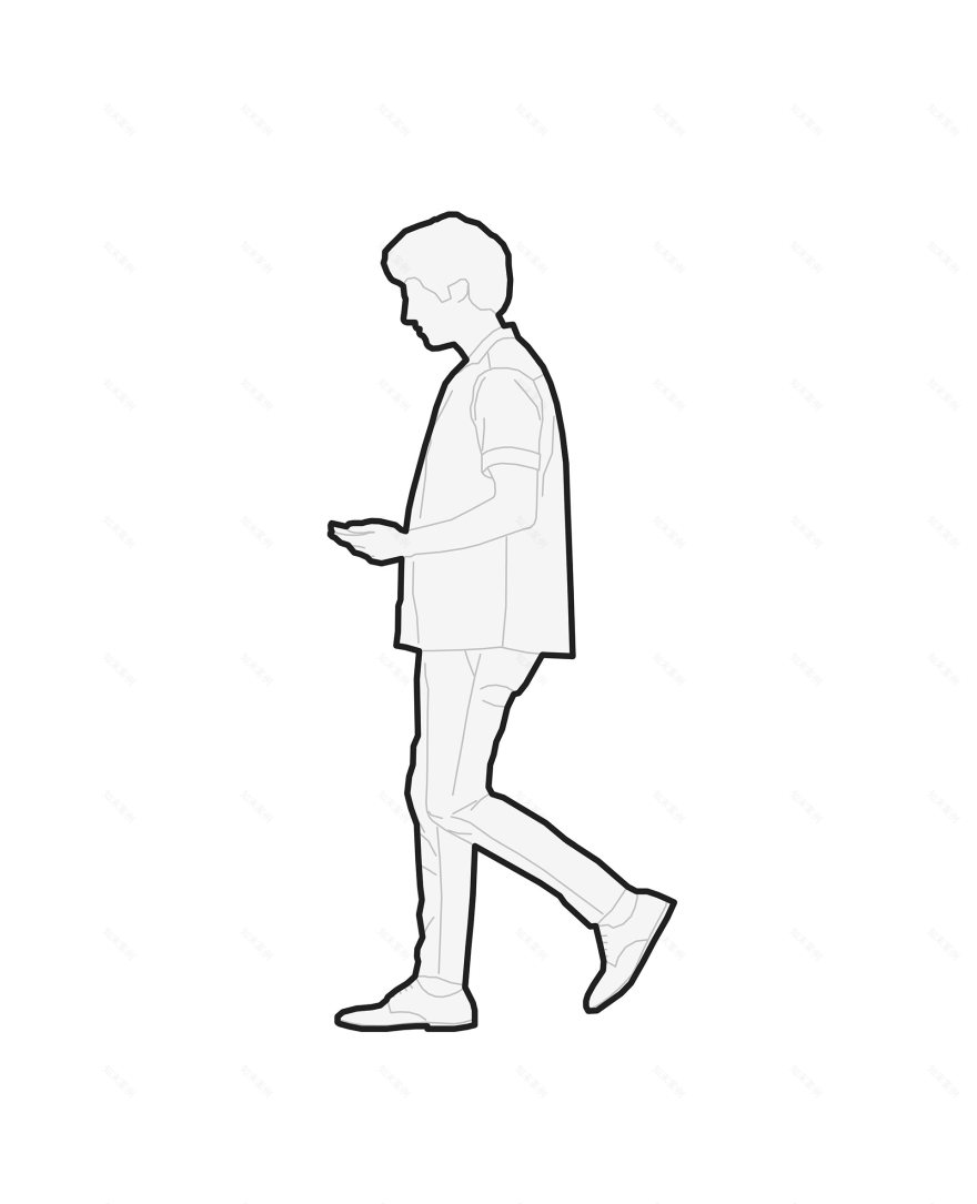 Revit人物轮廓族集-6