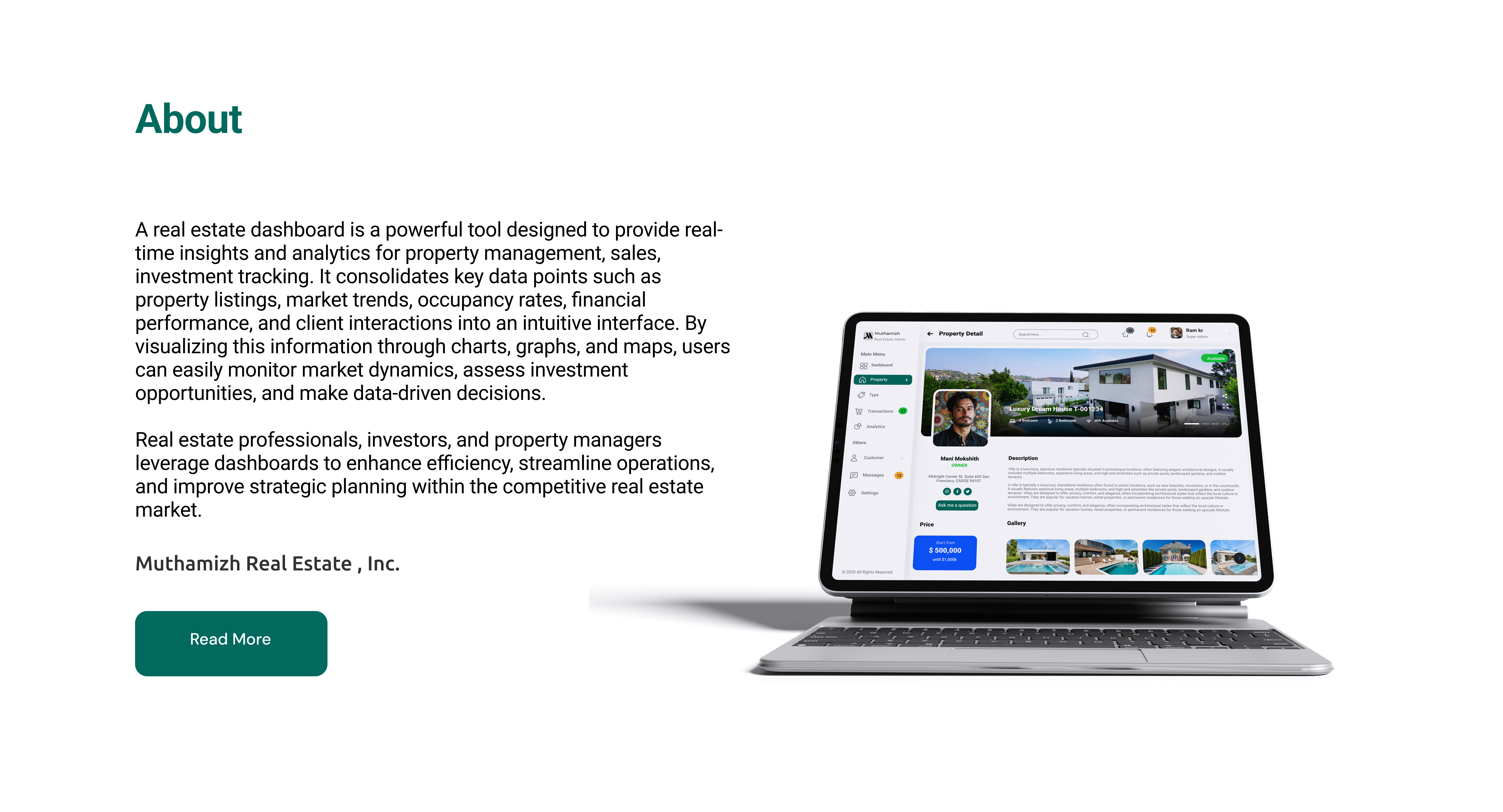 Muthamizh-Real Estate admin Dashboard-1