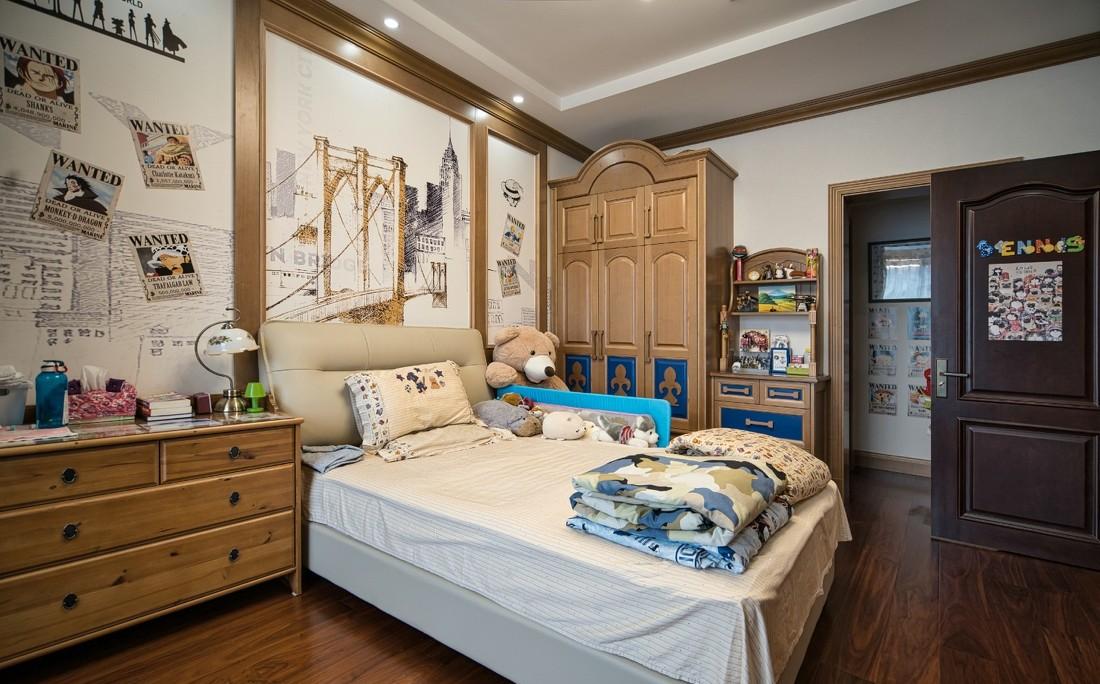 美式家居典范 | 原木浪漫,三客厅设计-40