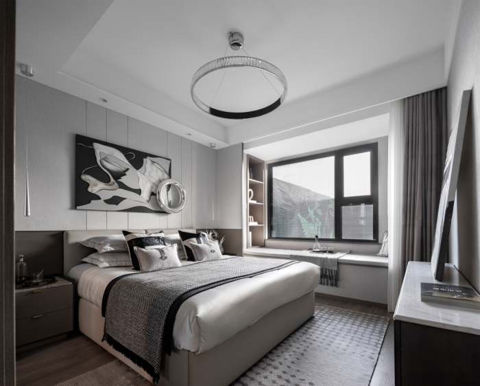 黑白灰的简约之美,璞辉设计打造现代质感住宅丨上海璞辉空间设计有限公司-30