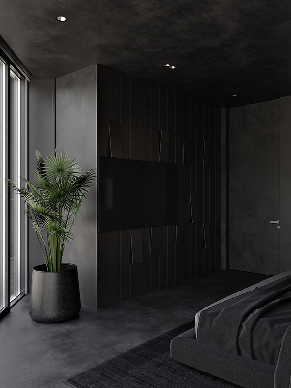 125㎡黑色系住宅设计 超酷！-11