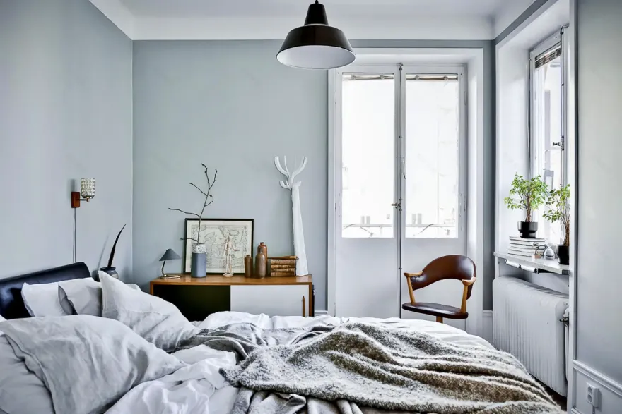 瑞典蓝色晨光公寓设计-6