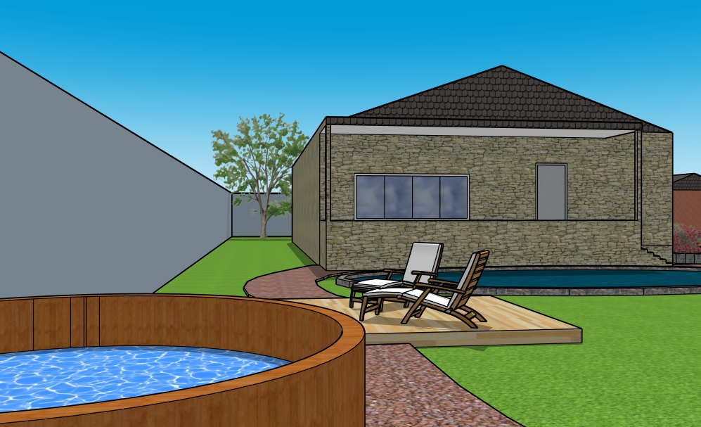 Ландшафтный дизайн участка 25*40-9